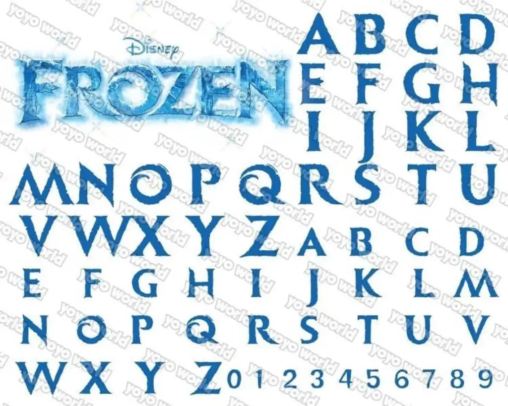 Frozen Font view