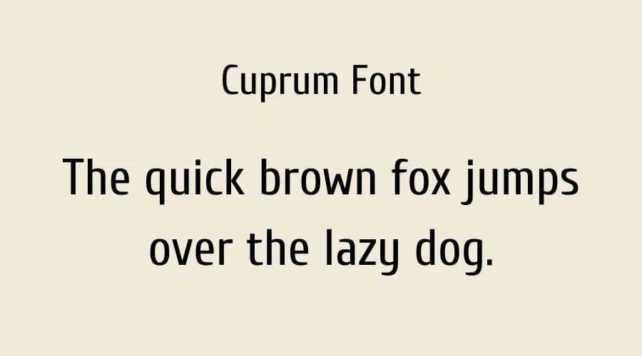 Cuprum-Font-View