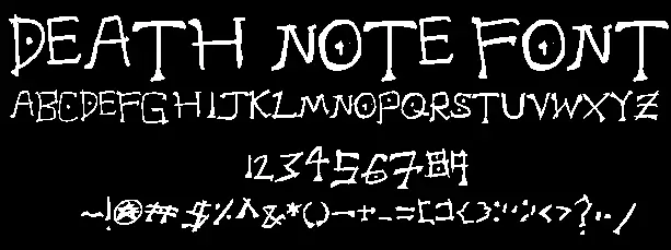 Death-Note-Font-View