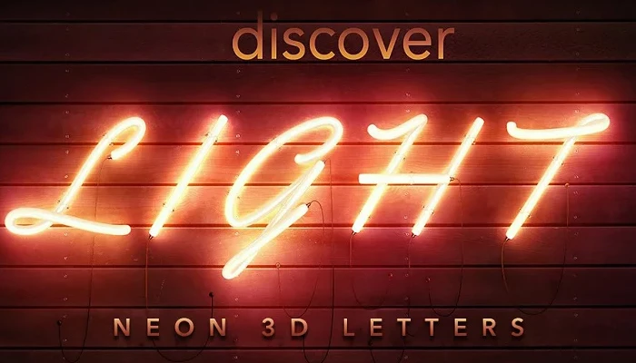 PSD Neon Font Download