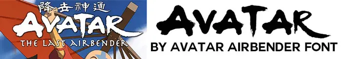 avatar logo vs avatar airbender font