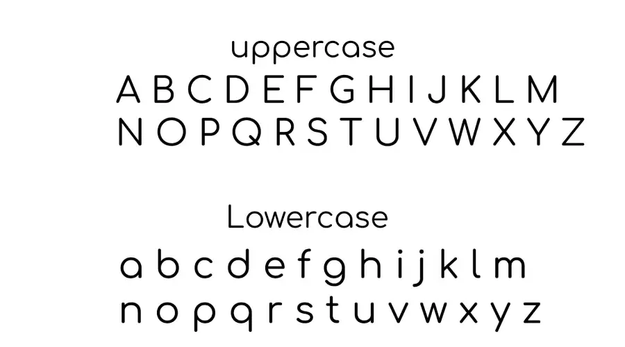 Comforta Font characters view