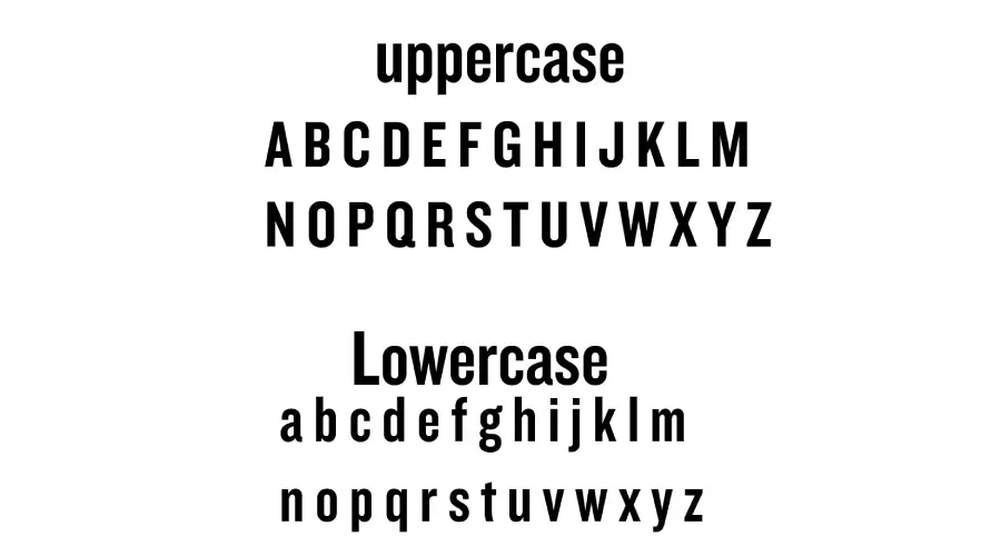 Knockout font Character View