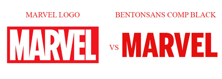 Marvel-logo-v-Benton-Sans-Compressed-Black