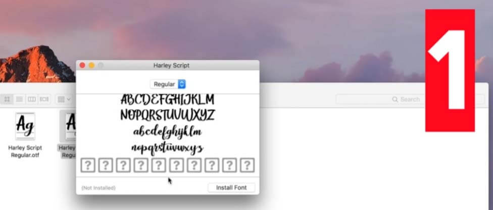 how to import fonts mac