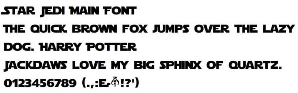 Star-Jedi-Font-Main-View