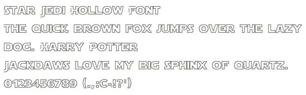 Star-Jedi-Hollow-Font-View