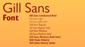 Gill sans font family download free