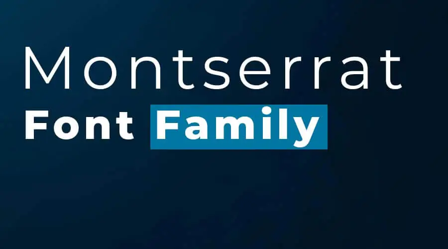 Montserrat Font Family Free Download