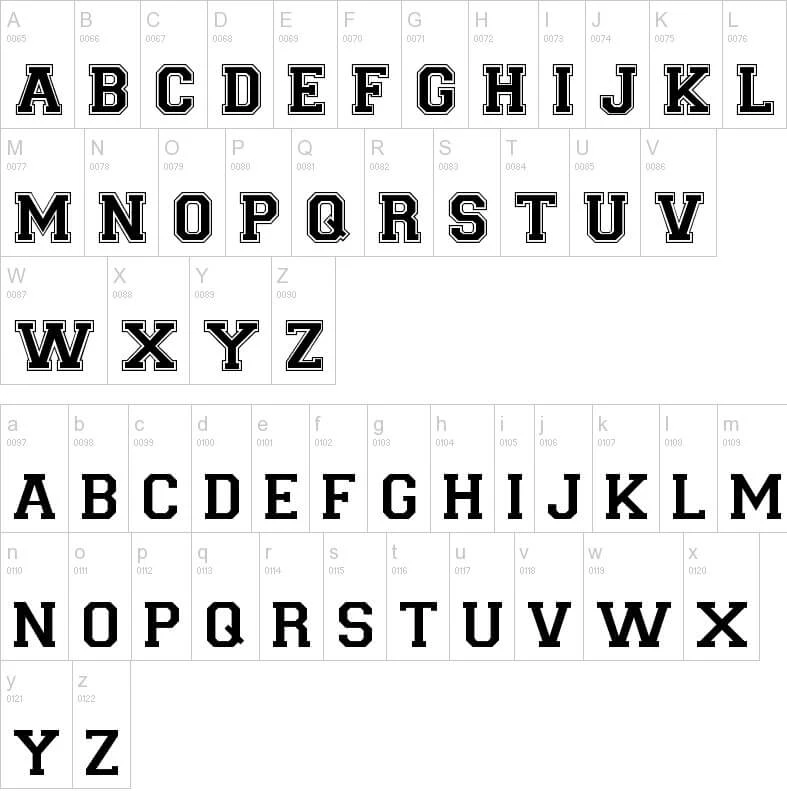 Varsity-font-View