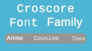 Croscore font free download