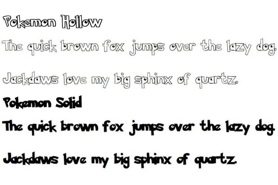 Pokemon-font-view