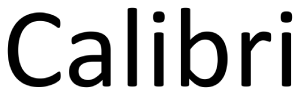 Calibri font
