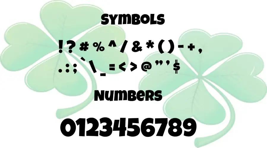 Luckies Guy Font Symbols