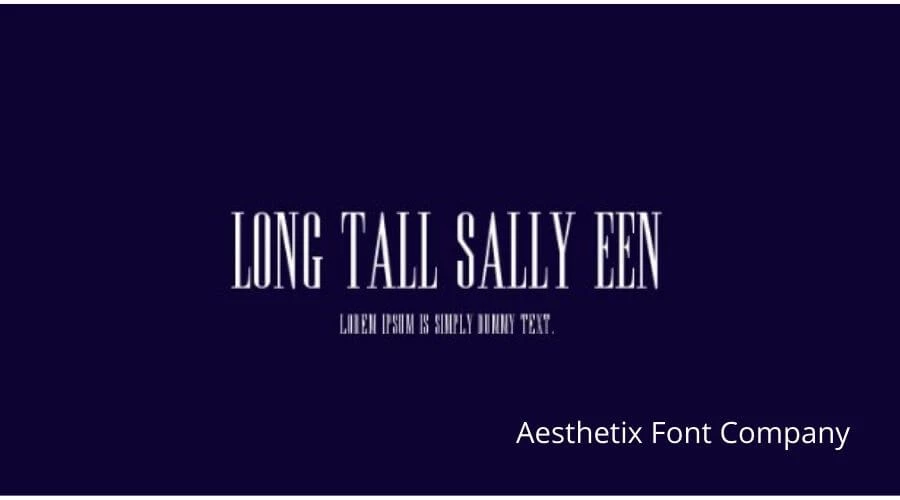 Long Tall Sally EEN Plain Font Download Free