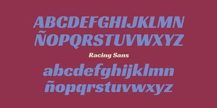 Racing-sans-one-font-view