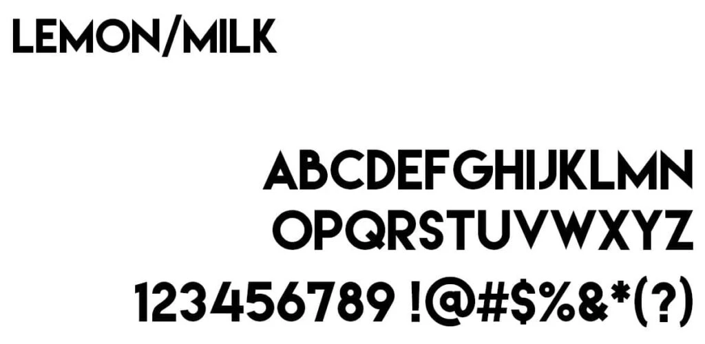 Lemon-Milk-Font-View
