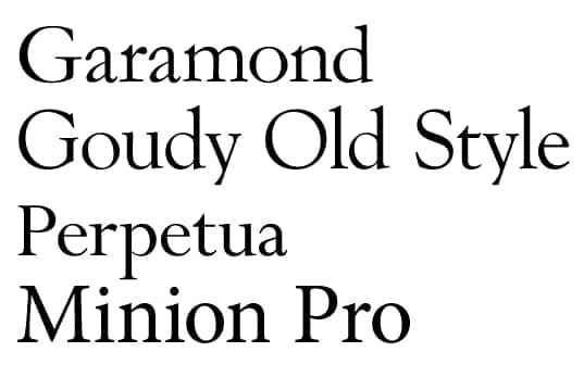 Old Style font