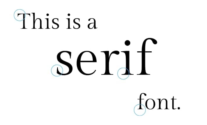 Serif font