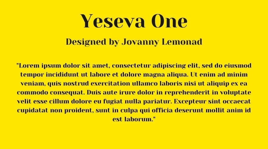 Yeseva-One-Font-View
