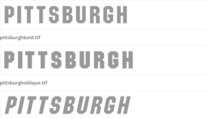 The Pittsburgh font download