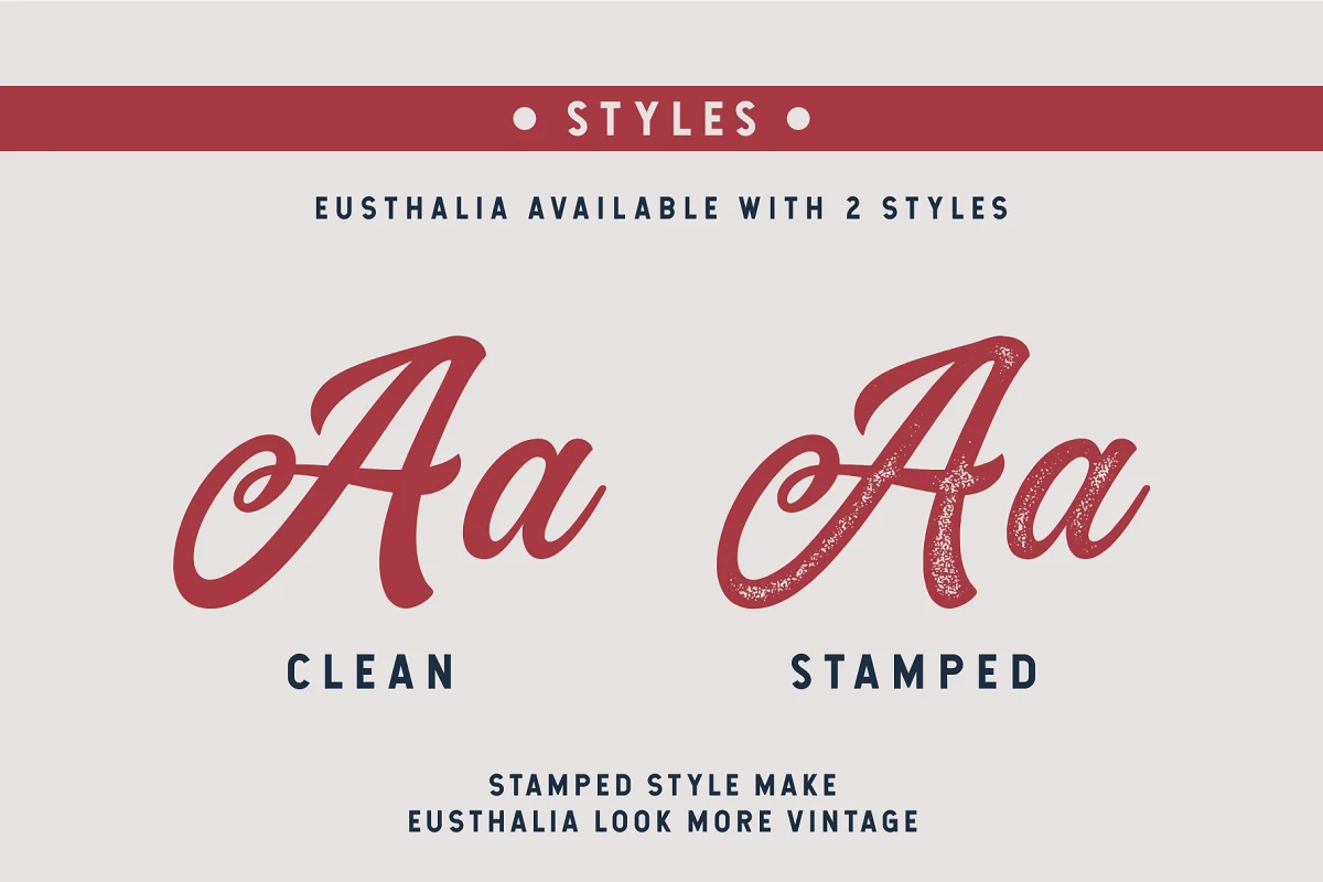 Eusthalia Script Font View