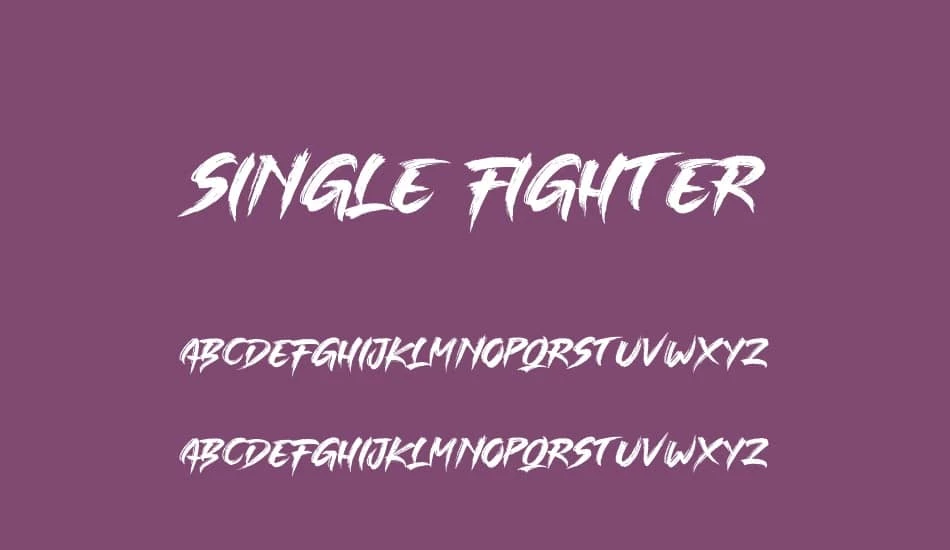 Single Fighter Font View
