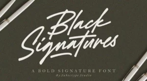 Black Signature Font Download Free