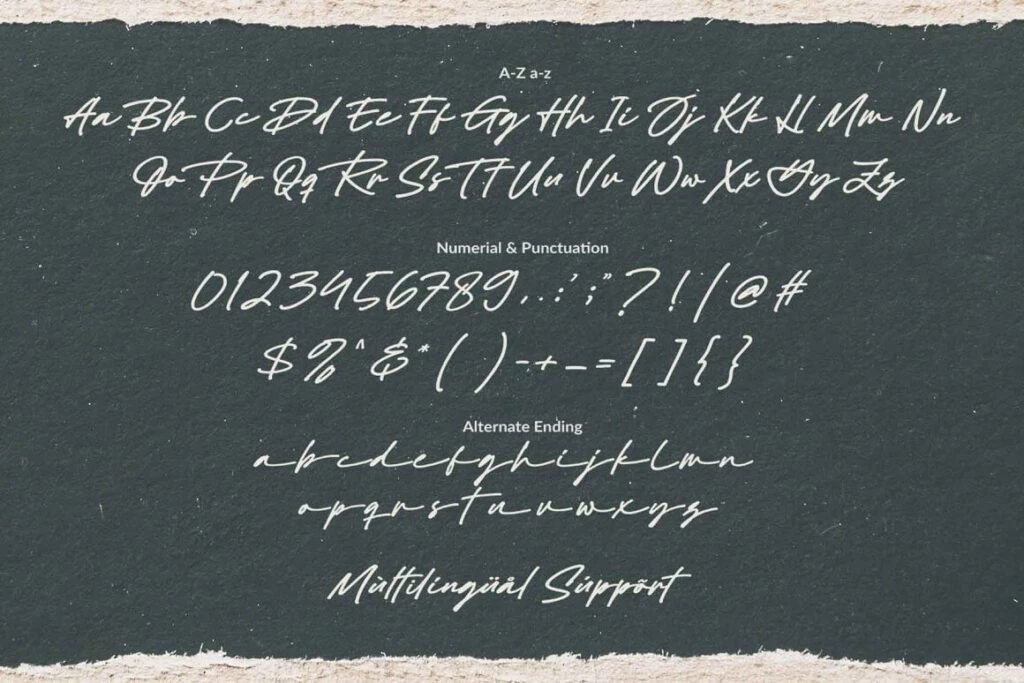 Black-Signature-Font-View