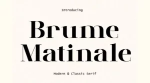 Brume Matinale Font Download Free