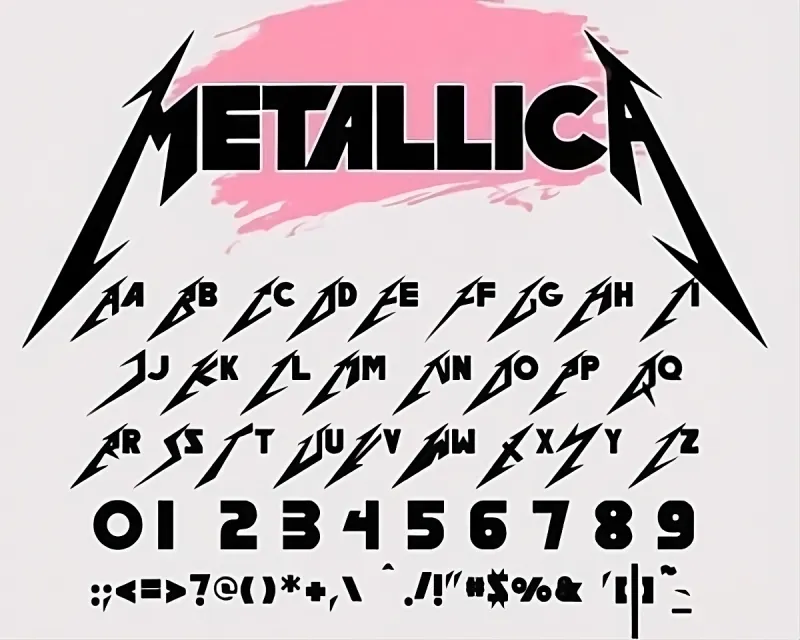 Metallica Font Free | Free Fonts Vault