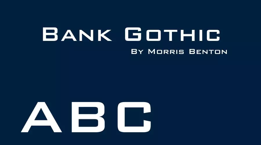 Bank Gothic Font Free Download