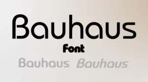 Bauhaus font family free download