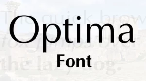 Optima Font Free Download