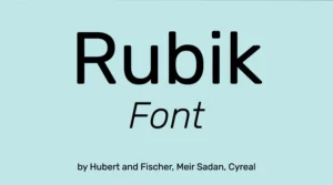 Rubik Font Free Download
