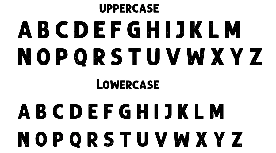 Balbeer Font Cahracter map