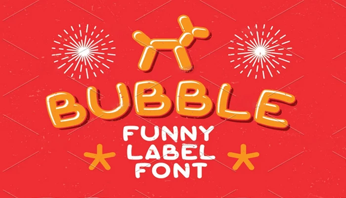 BUBBLE VINTAGE LABEL Font download