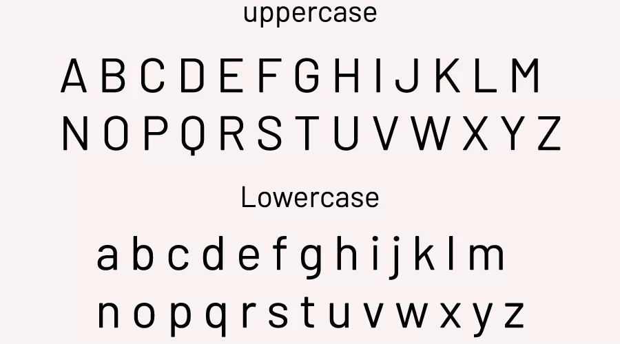 Barlow font character map