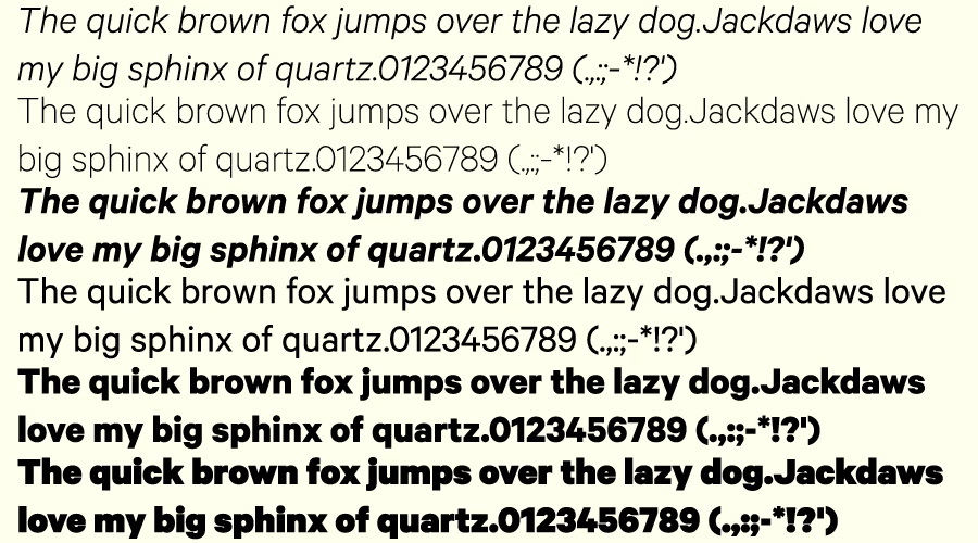 Calibre font family