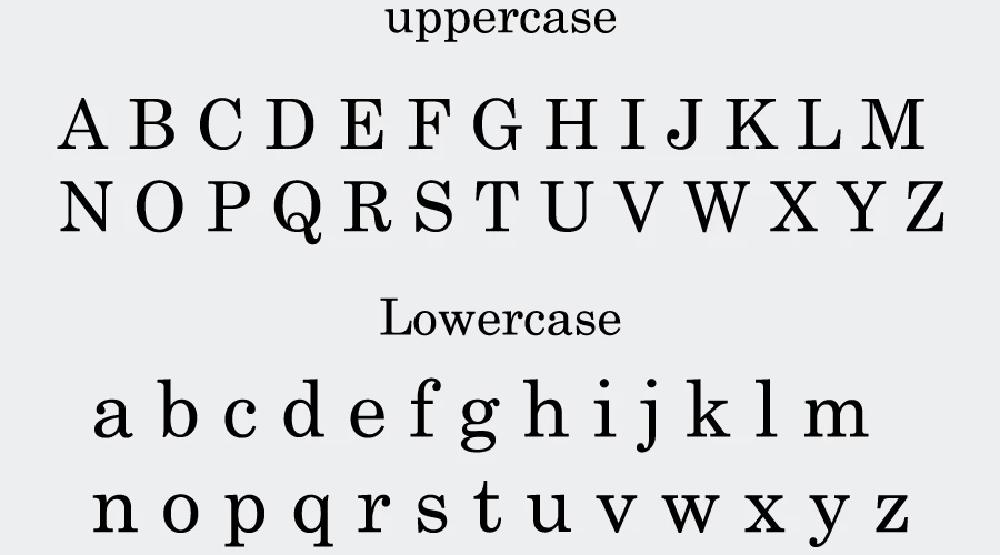 Century Schoolbook font Character map