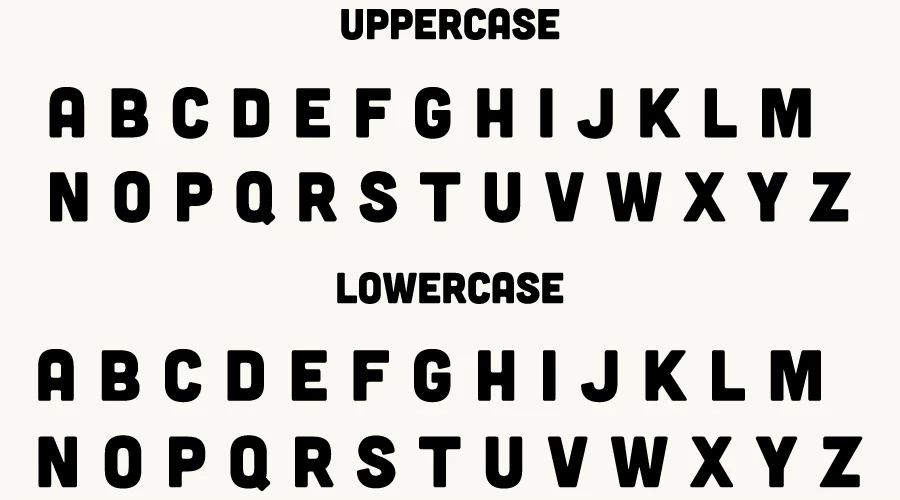 Cubano font Character map