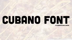 Cubano font free download