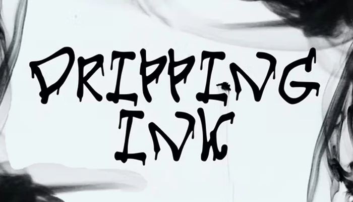 Dripping ink font download