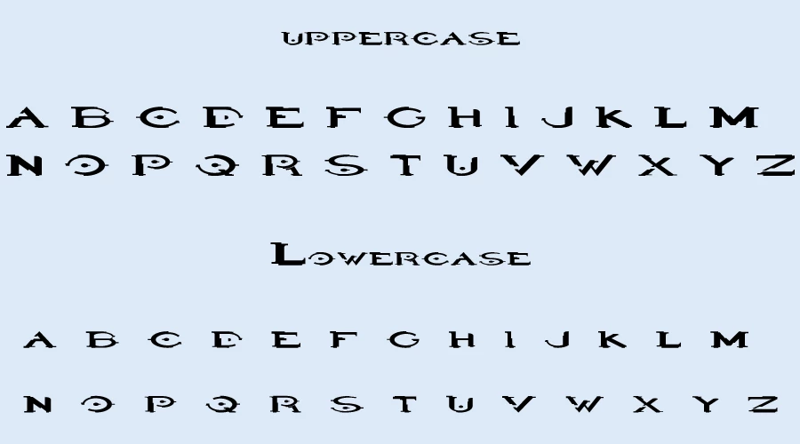 Halo font cahracter map