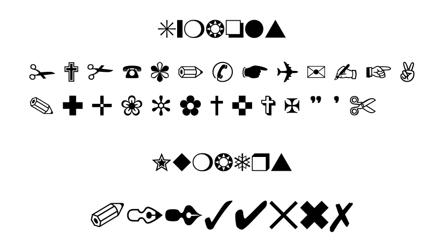 ITC Zapf Dingbats font