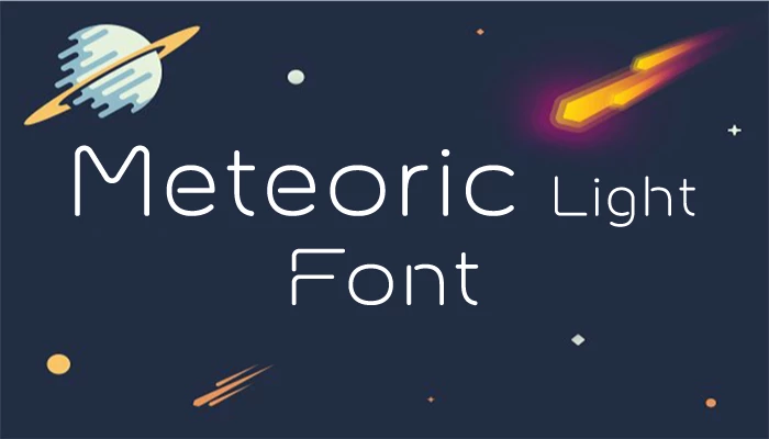 Meteoric Light font free download
