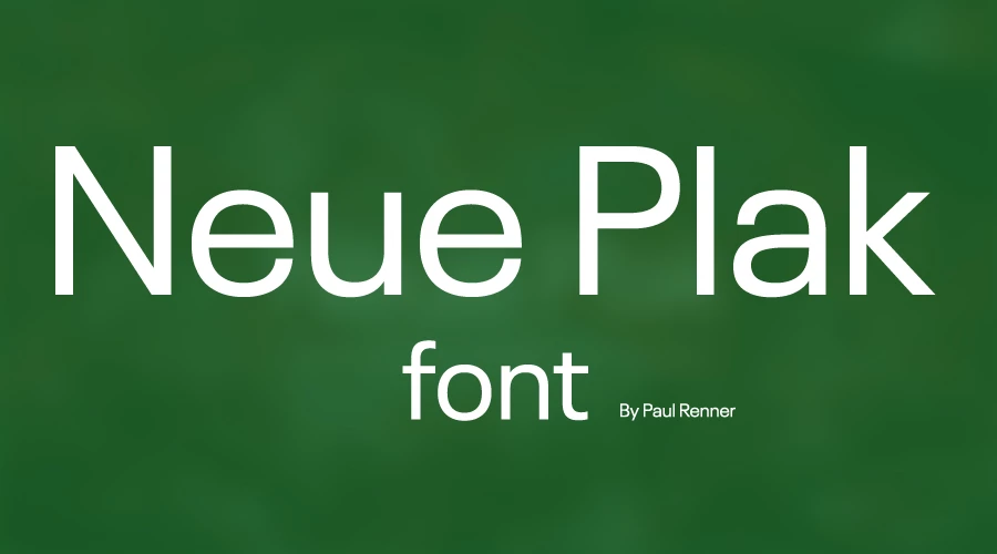 Neue Plak font free download