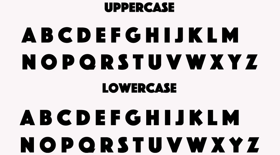 Phosphate font character map