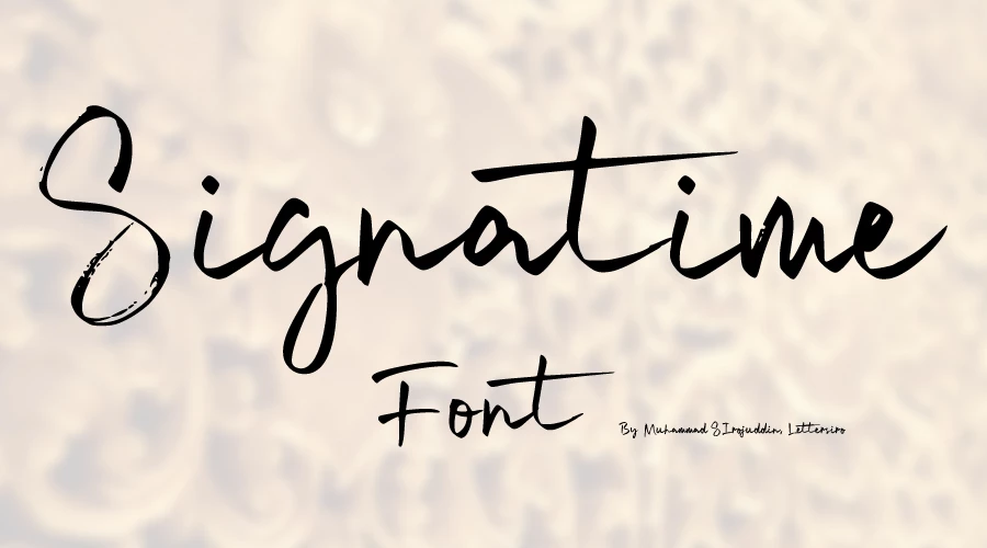 Signatime Font free download