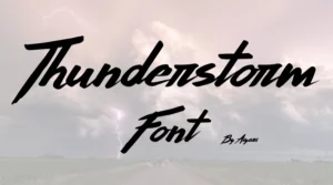 Thunderstorm font free download